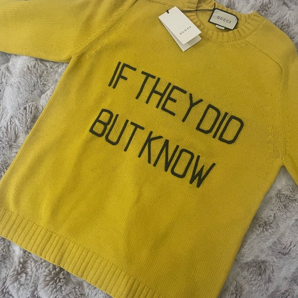 Gucci Men's "If They Did But Know" Sweater Sz M - Picture 3 of 9